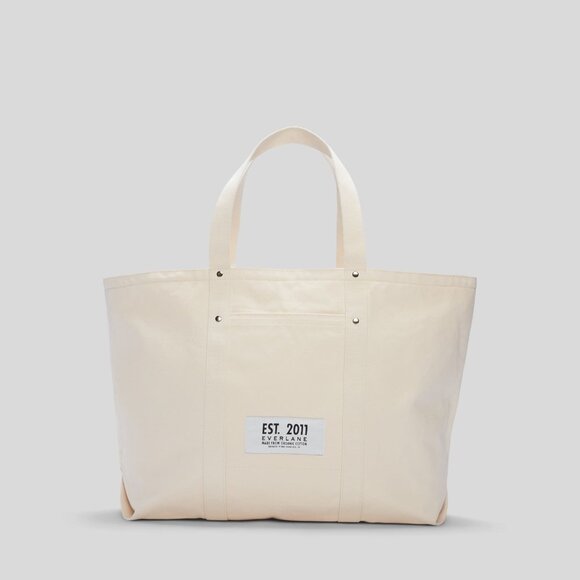 Everlane Soft Day Tote Review - Mademoiselle Everlane The Organic Canvas Weekender Tan Base - Size One Size